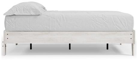 Shawburn Whitewash Full Platform Base Bed from Ashley Furniture - Luna Furniture
