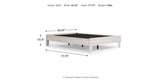 Shawburn Full Platform Bed with Mattress in Whitewash from Ashley - Luna Furniture