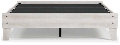 Shawburn Whitewash Queen Platform Base Bed from Ashley Furniture - Luna Furniture