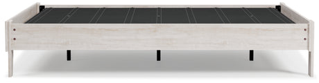 Shawburn Whitewash Queen Platform Base Bed from Ashley Furniture - Luna Furniture