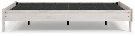 Shawburn Whitewash Queen Platform Base Bed from Ashley Furniture - Luna Furniture