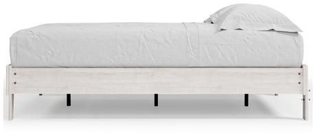 Shawburn Queen Platform Bed with 2 Nightstands in Whitewash from Ashley Furniture - Luna Furniture