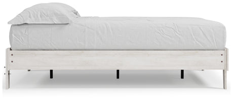 Shawburn Whitewash Queen Platform Base Bed from Ashley Furniture - Luna Furniture