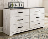 Shawburn Whitewash/Charcoal Gray Dresser from Ashley Furniture - Luna Furniture