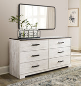 Shawburn Whitewash/Charcoal Gray Dresser from Ashley Furniture - Luna Furniture