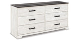 Shawburn Whitewash/Charcoal Gray Dresser from Ashley Furniture - Luna Furniture