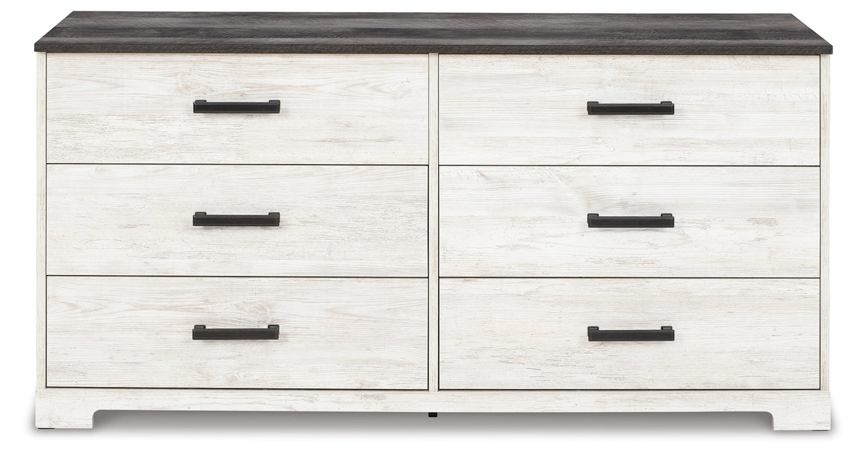Shawburn Whitewash/Charcoal Gray Dresser from Ashley Furniture - Luna Furniture
