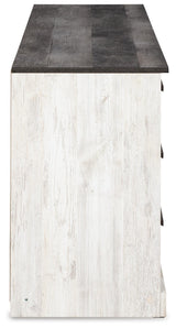Shawburn Whitewash/Charcoal Gray Dresser from Ashley Furniture - Luna Furniture