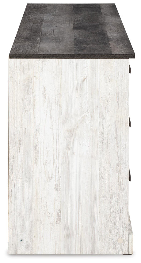 Shawburn Whitewash/Charcoal Gray Dresser from Ashley - Luna Furniture