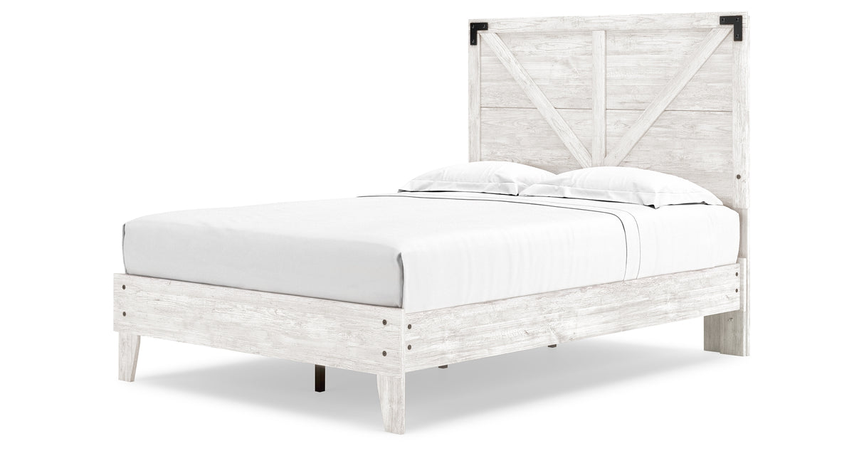 Shawburn White Crossbuck Full Platform Bed from Ashley Furniture - Luna Furniture