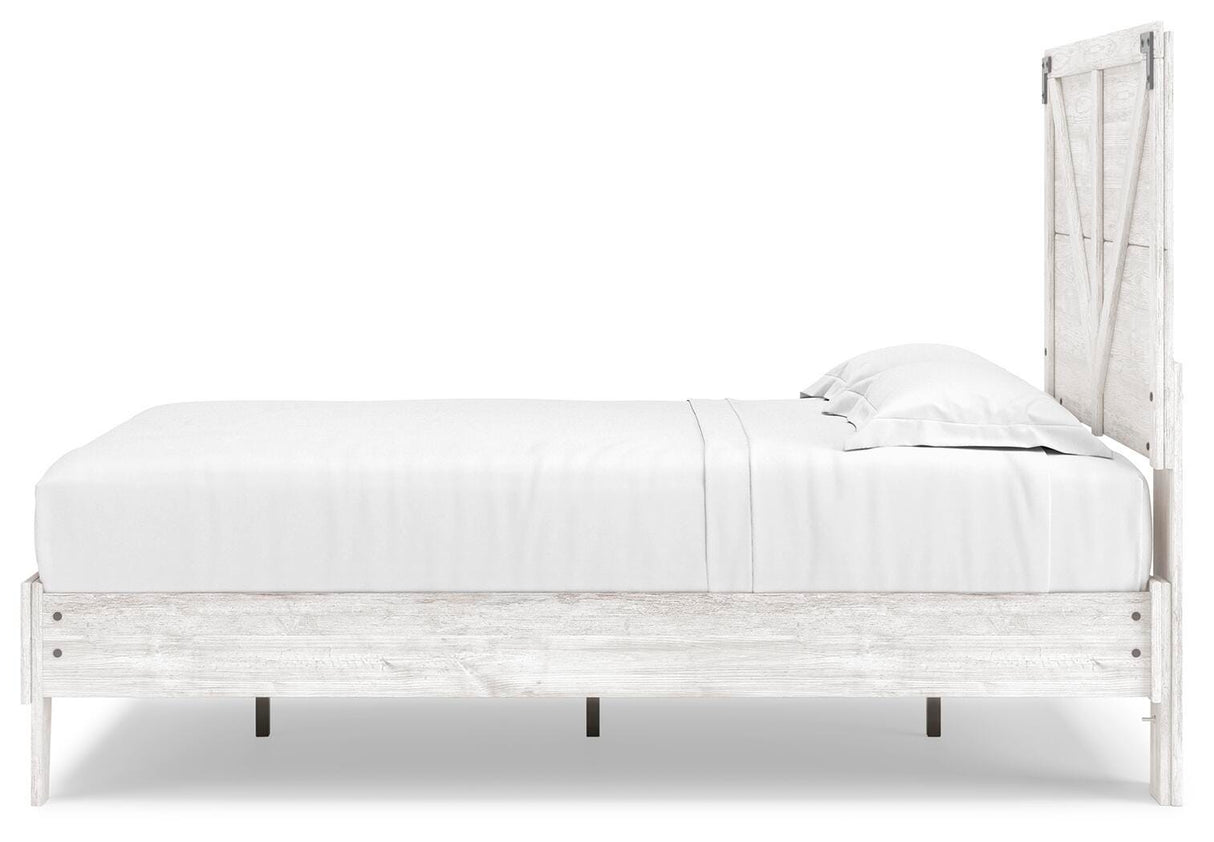 Shawburn White Crossbuck Full Platform Bed from Ashley Furniture - Luna Furniture