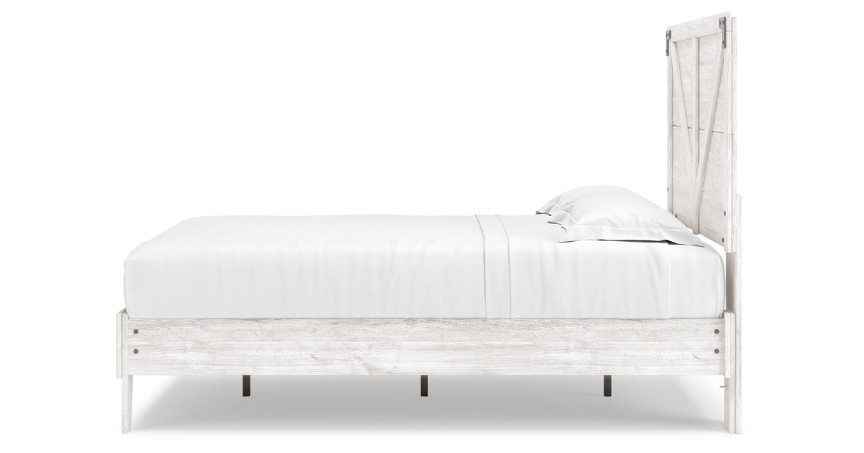 Shawburn White/Brown Full Panel Bed with Chest from Ashley - Luna Furniture