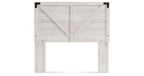 Shawburn Full Panel Headboard with Dresser and Chest in Whitewash from Ashley - Luna Furniture