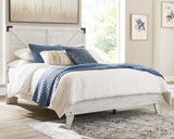 Shawburn White Crossbuck Queen Platform Bed from Ashley Furniture - Luna Furniture