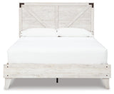 Shawburn White Crossbuck Queen Platform Bed from Ashley Furniture - Luna Furniture