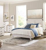 Shawburn White Crossbuck Queen Platform Bed from Ashley Furniture - Luna Furniture