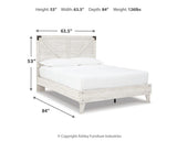 Shawburn White Crossbuck Queen Platform Bed from Ashley Furniture - Luna Furniture