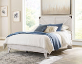 Shawburn Whitewash Crossbuck/Charcoal Gray Platform Bedroom Set from Ashley - Luna Furniture