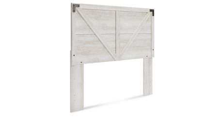 Shawburn Queen Panel Headboard with Dresser and 2 Nightstands in Whitewash from Ashley - Luna Furniture
