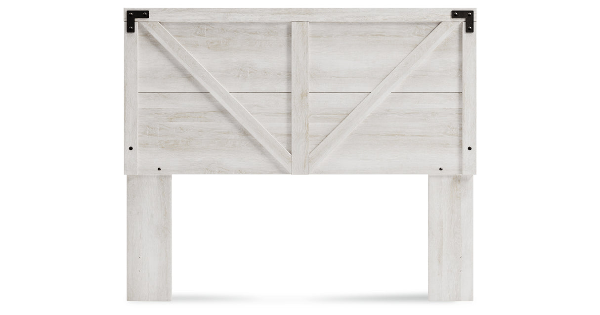 Shawburn Queen Panel Headboard with Dresser and 2 Nightstands in Whitewash from Ashley - Luna Furniture