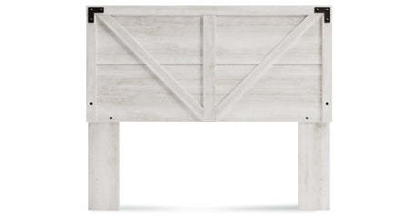 Shawburn Queen Panel Headboard with Dresser and 2 Nightstands in Whitewash from Ashley - Luna Furniture