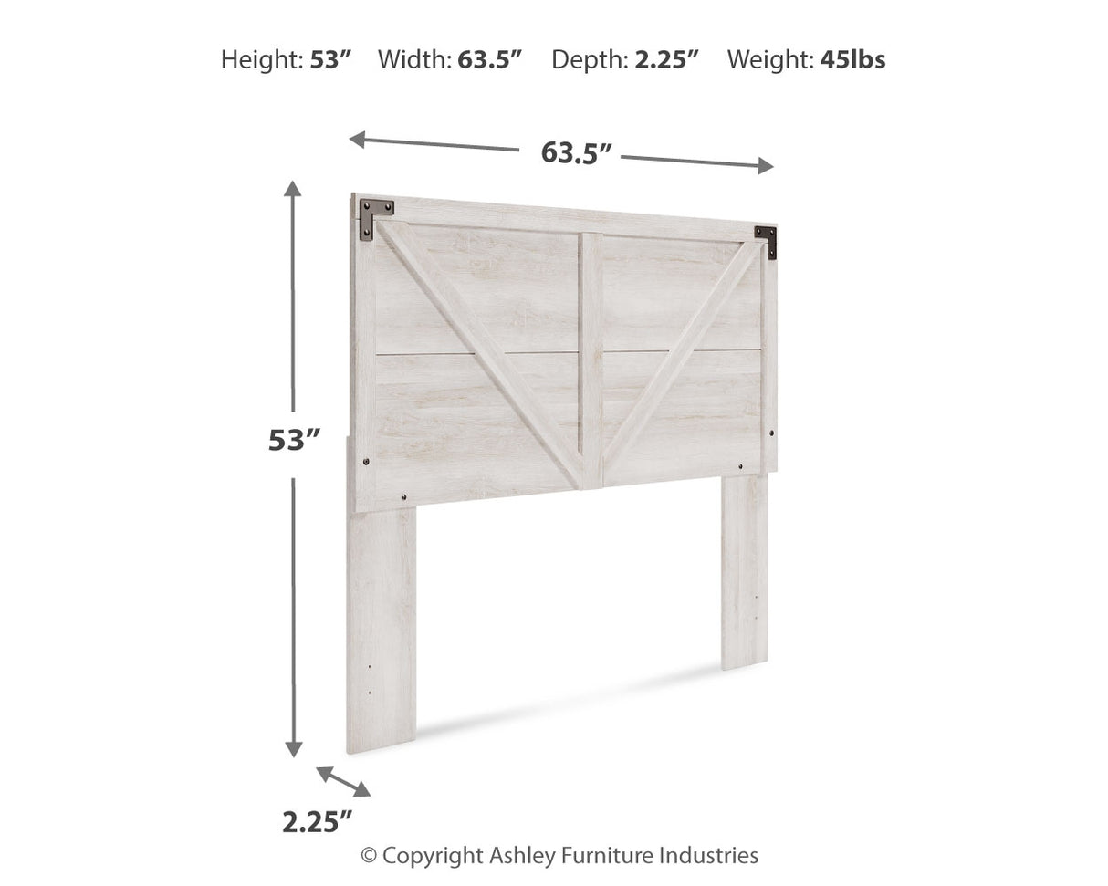 Shawburn Queen Panel Headboard with Dresser in Whitewash from Ashley - Luna Furniture