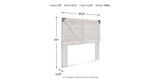 Shawburn Queen Panel Headboard with Dresser and Chest in Whitewash from Ashley - Luna Furniture