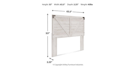 Shawburn Queen Panel Headboard with Dresser, Chest and Nightstand in Whitewash from Ashley - Luna Furniture