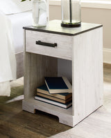 Shawburn Whitewash/Charcoal Gray Nightstand from Ashley Furniture - Luna Furniture