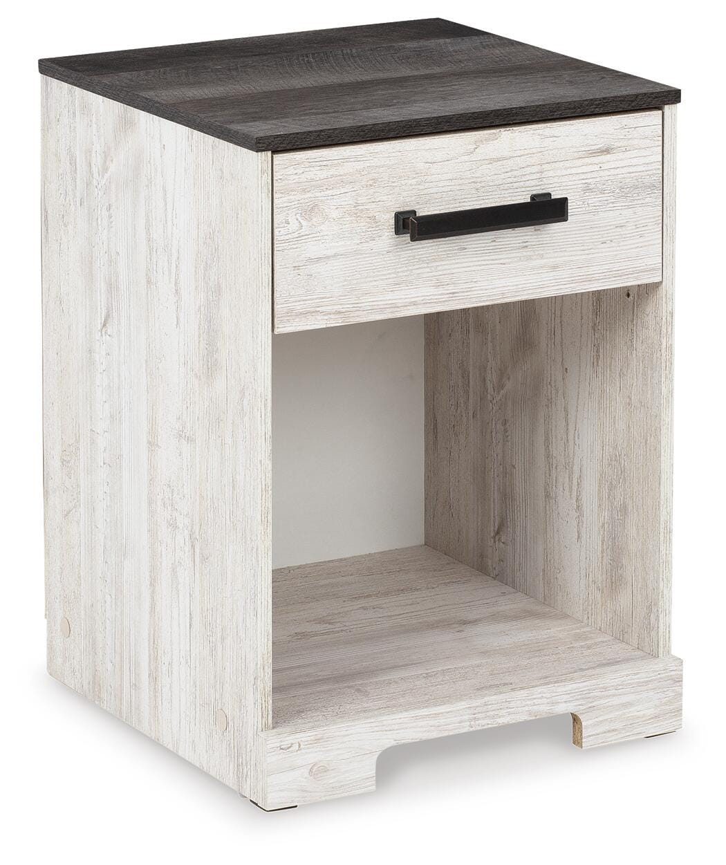 Shawburn Full Panel Headboard Bed with Dresser and 2 Nightstands in Whitewash from Ashley Furniture - Luna Furniture