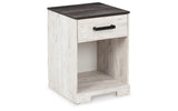 Shawburn Whitewash/Charcoal Gray Nightstand from Ashley Furniture - Luna Furniture