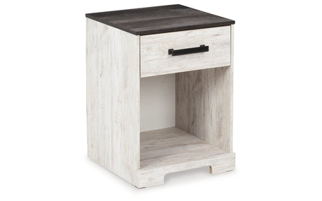 Shawburn Whitewash/Charcoal Gray Nightstand from Ashley Furniture - Luna Furniture