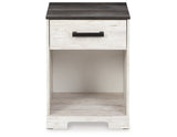 Shawburn Whitewash/Charcoal Gray Nightstand from Ashley Furniture - Luna Furniture