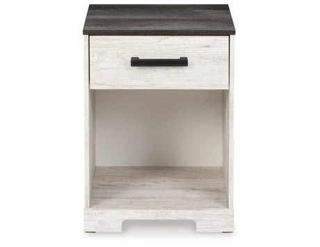 Shawburn Whitewash/Charcoal Gray Nightstand from Ashley Furniture - Luna Furniture