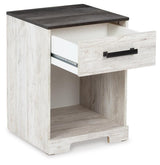 Shawburn Full Panel Headboard Bed with Dresser and 2 Nightstands in Whitewash from Ashley Furniture - Luna Furniture