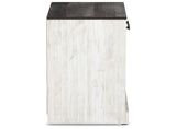 Shawburn Whitewash/Charcoal Gray Nightstand from Ashley Furniture - Luna Furniture