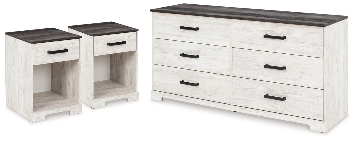 Shawburn Dresser and 2 Nightstands from Ashley - Luna Furniture