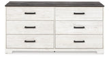 Shawburn Whitewash/Charcoal Gray Dresser from Ashley Furniture - Luna Furniture