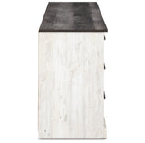 Shawburn Full Platform Bed with Dresser in Whitewash from Ashley Furniture - Luna Furniture
