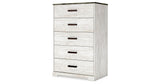 Shawburn Whitewash/Charcoal Gray Chest of Drawers from Ashley Furniture - Luna Furniture