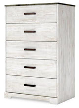 Shawburn Whitewash/Charcoal Gray Chest of Drawers from Ashley Furniture - Luna Furniture