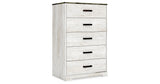 Shawburn Whitewash/Charcoal Gray Chest of Drawers from Ashley Furniture - Luna Furniture