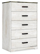 Shawburn Whitewash/Charcoal Gray Chest of Drawers from Ashley Furniture - Luna Furniture