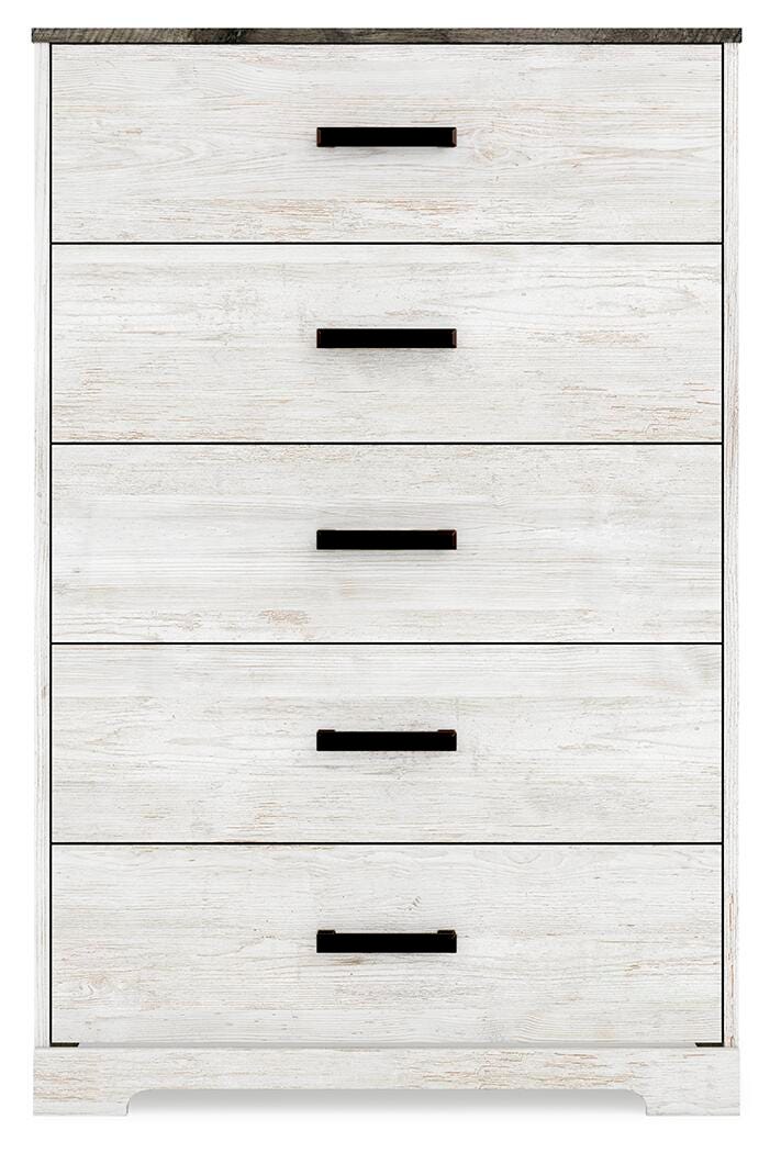 Shawburn Whitewash/Charcoal Gray Chest of Drawers from Ashley Furniture - Luna Furniture