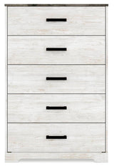Shawburn Whitewash/Charcoal Gray Chest of Drawers from Ashley Furniture - Luna Furniture