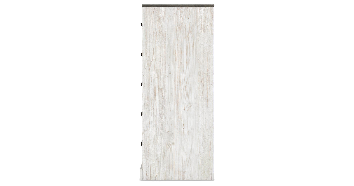 Shawburn Whitewash/Charcoal Gray Chest of Drawers from Ashley Furniture - Luna Furniture