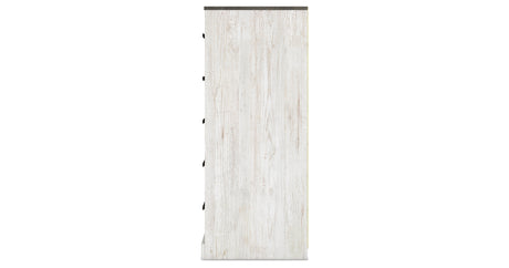 Shawburn Whitewash/Charcoal Gray Chest of Drawers from Ashley - Luna Furniture