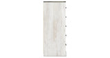 Shawburn Queen Platform Bed with Dresser and Chest in Whitewash from Ashley Furniture - Luna Furniture