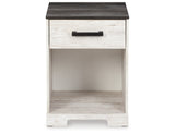 Shawburn Queen Platform Bed with Dresser, Chest and 2 Nightstands in White/Dark Charcoal Gray from Ashley Furniture - Luna Furniture
