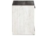 Shawburn Whitewash/Charcoal Gray Nightstand from Ashley Furniture - Luna Furniture